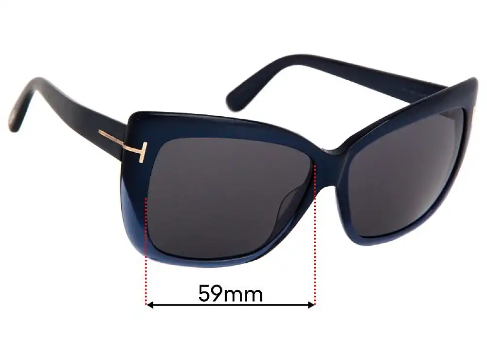 Sunglass Fix Ersatzgläser für Tom Ford Irina TF390 - 59mm Wide Sunglass Fix Ersatzgläser für Tom Ford Irina TF390 - 59mm Wide