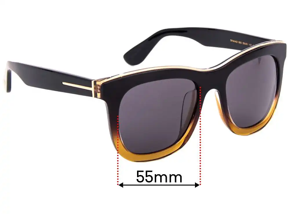 Sunglass Fix Ersatzgläser für Tom Ford TF414-D - 55mm Wide Sunglass Fix Ersatzgläser für Tom Ford TF414-D - 55mm Wide