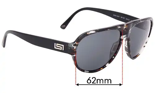 Sunglass Fix Ersatzgläser für Versace MOD 4231 - 62mm Wide Versace MOD 4231 Ersatzlinsen 62mm wide