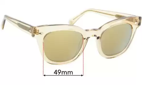 Sunglass Fix Ersatzgläser für Epokhe Dylan - 49mm Wide Epokhe Dylan Ersatzgläser 49mm wide