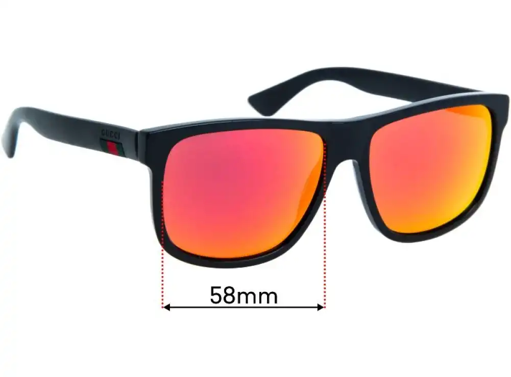 Sunglass Fix Ersatzgläser für Gucci GG0010S - 58mm Wide Sunglass Fix Ersatzgläser für Gucci GG0010S - 58mm Wide