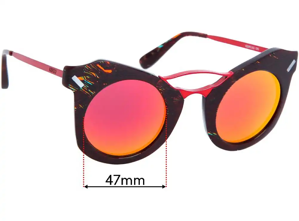 Sunglass Fix Ersatzgläser für Kenzo KZDPE1202 - 47mm Wide Sunglass Fix Ersatzgläser für Kenzo KZDPE1202 - 47mm Wide