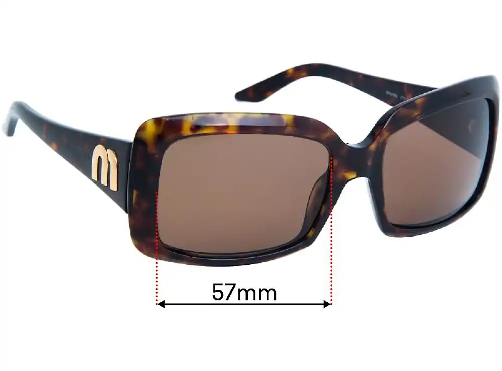 Sunglass Fix Ersatzgläser für Miu Miu SMU16G - 57mm Wide Sunglass Fix Ersatzgläser für Miu Miu SMU16G - 57mm Wide