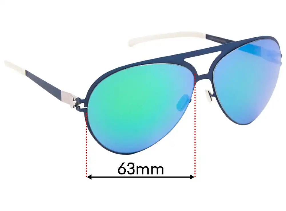 Sunglass Fix Ersatzgläser für Mykita and Bernhard Willhelm Sepp - 63mm Wide Sunglass Fix Ersatzgläser für Mykita and Bernhard Willhelm Sepp - 63mm Wide