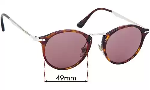 Persol 3167-V Replacement Lenses 49mm Persol 3167-V Replacement Sunglass Lenses - 49mm Wide