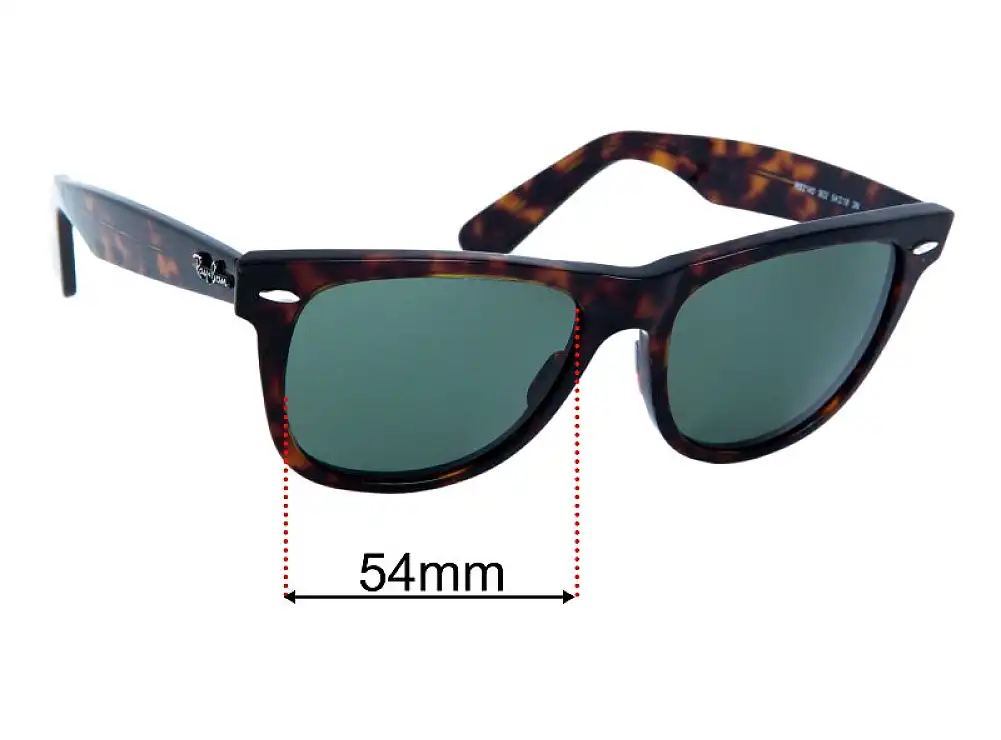 Sunglass Fix Ersatzgläser für Ray-Ban RB2140 Original Wayfarer - 54mm Wide Sunglass Fix Ersatzgläser für Ray-Ban RB2140 Original Wayfarer - 54mm Wide