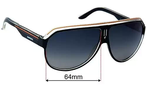 Carrera 23 Replacement Lenses - 64mm Carrera 23 Replacement Sunglass Lenses - 64mm