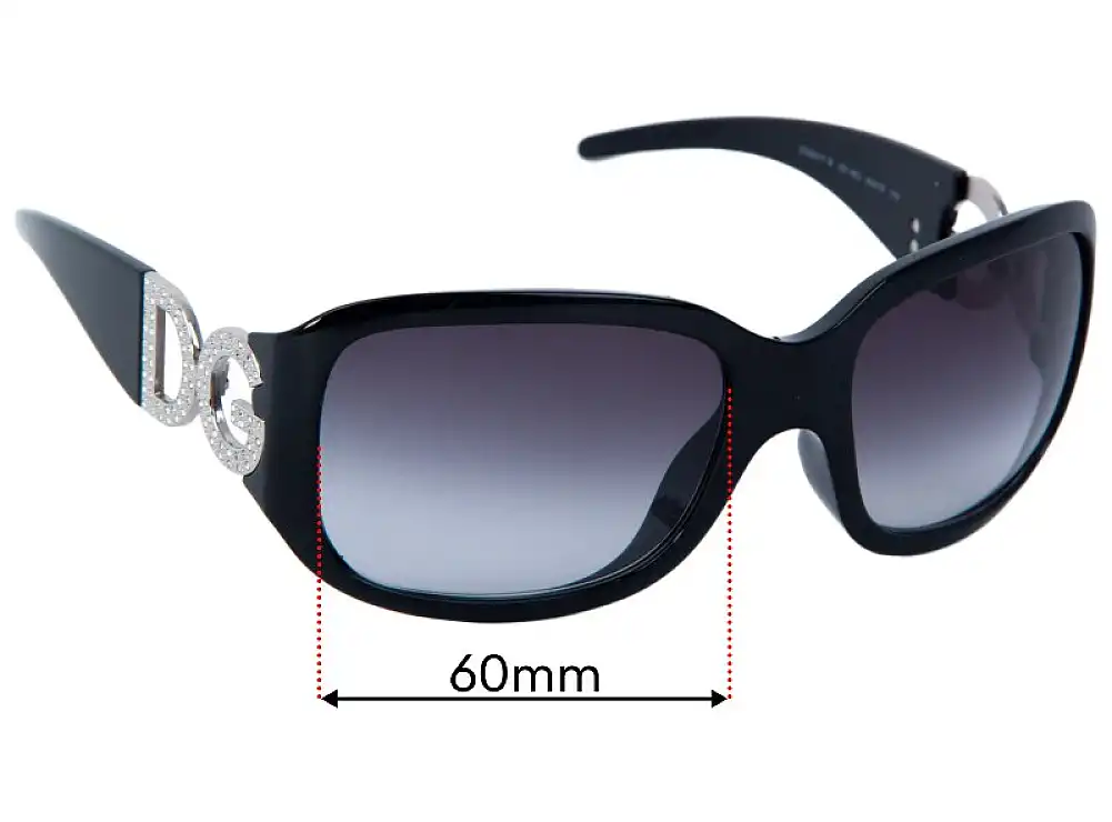 Sunglass Fix Ersatzgläser für Dolce & Gabbana DG6017-B - 60mm Wide Sunglass Fix Ersatzgläser für Dolce & Gabbana DG6017-B - 60mm Wide