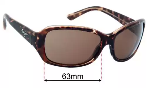 Sunglass Fix Ersatzgläser für Maui Jim MJ214 Pearl City - 63mm Wide Maui Jim MJ214 Pearl City Ersatzlinsen 63mm wide