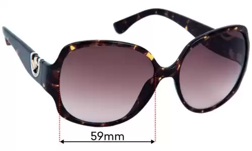 Sunglass Fix Ersatzgläser für Michael Kors M2756S Fulton - 59mm Wide Michael Kors M2756S Fulton Ersatzlinsen 59mm wide