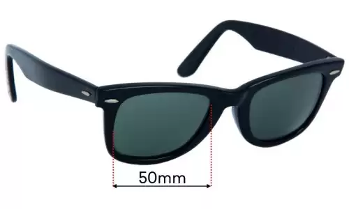 Sunglass Fix Ersatzgläser für Ray-Ban B&L Wayfarer 5022 - 50mm Wide Ray-Ban B&L Wayfarer 5022 Ersatzlinsen 50mm wide
