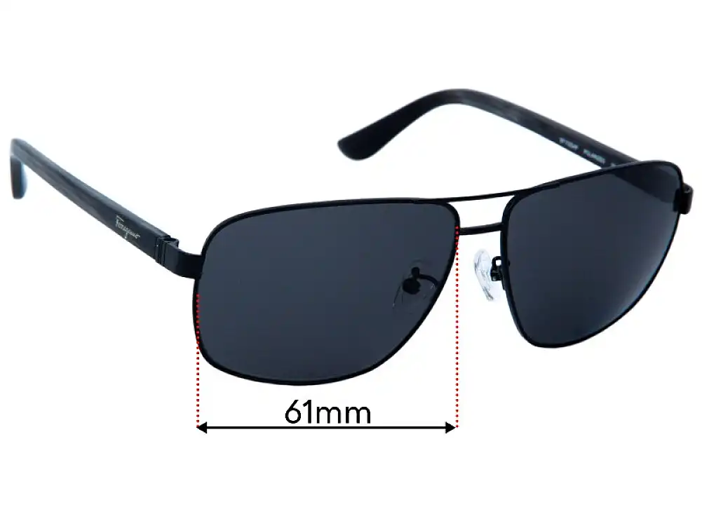 Sunglass Fix Replacement Lenses Salvatore Ferragamo SF122SAP - 61mm Wide Sunglass Fix Replacement Lenses Salvatore Ferragamo SF122SAP - 61mm Wide