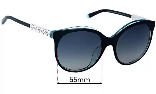 Sunglass Fix Ersatzgläser für Tiffany & Co TF4175-B-F - 55mm Wide Tiffany & Co TF4175-B-F Ersatzlinsen 55mm wide