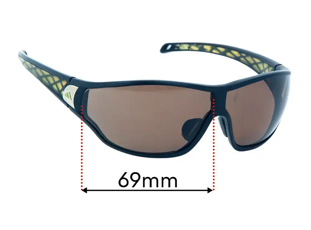 Sunglass Fix Ersatzgläser für Adidas A190 Tycane Pro S - 69mm Wide Sunglass Fix Ersatzgläser für Adidas A190 Tycane Pro S - 69mm Wide