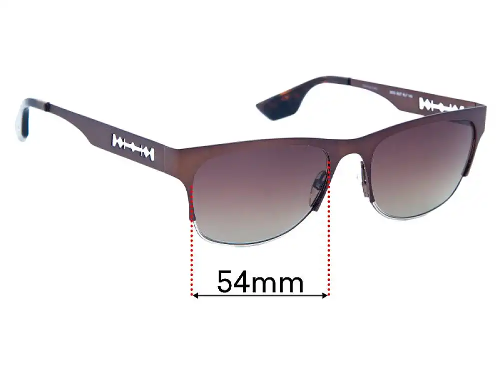 Sunglass Fix Ersatzgläser für Alexander Mcqueen MCQ 0027 - 54mm Wide Sunglass Fix Ersatzgläser für Alexander Mcqueen MCQ 0027 - 54mm Wide