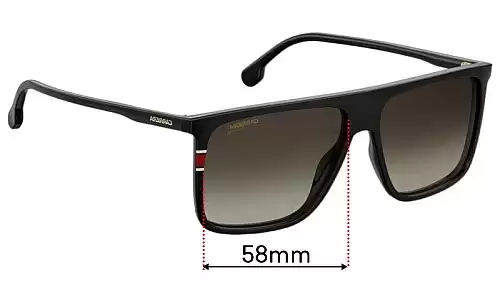 Sunglass Fix Ersatzgläser für Carrera 172/S - 58mm Wide Carrera 172/S Ersatzlinsen 58mm wide