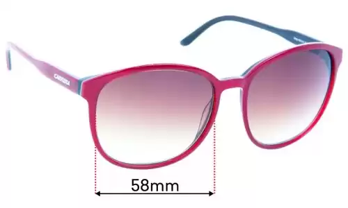 Sunglass Fix Ersatzgläser für Carrera Andy - 58mm Wide Carrera Andy Ersatzlinsen 58mm wide