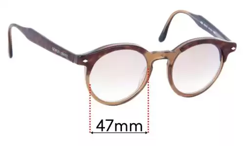 Sunglass Fix Ersatzgläser für Giorgio Armani 406 - 47mm Wide Giorgio Armani 406 Ersatzlinsen 47mm wide