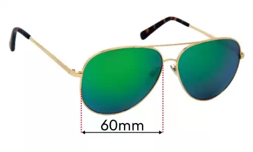 Sunglass Fix Ersatzgläser für Michael Kors MK5016 Kendall I - 60mm Wide Michael Kors MK5016 Kendall I Ersatzlinsen 60mm wide