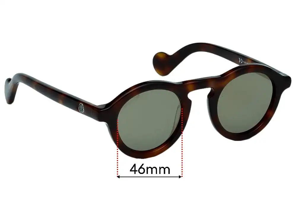 Sunglass Fix Ersatzgläser für Moncler ML 0042 - 46mm Wide Sunglass Fix Ersatzgläser für Moncler ML 0042 - 46mm Wide