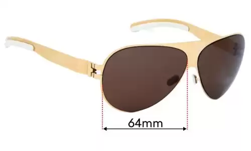 Sunglass Fix Ersatzgläser für Mykita and Bernhard Willhelm Franz - 64mm Wide Mykita and Bernhard Willhelm Franz Ersatzlinsen 64mm wide