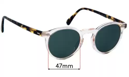 Sunglass Fix Ersatzgläser für Oliver Peoples OV5456SU Gregory Peck 1962 - 47mm Wide Oliver Peoples OV5456SU Gregory Peck 1962 Ersatzlinsen 47mm wide