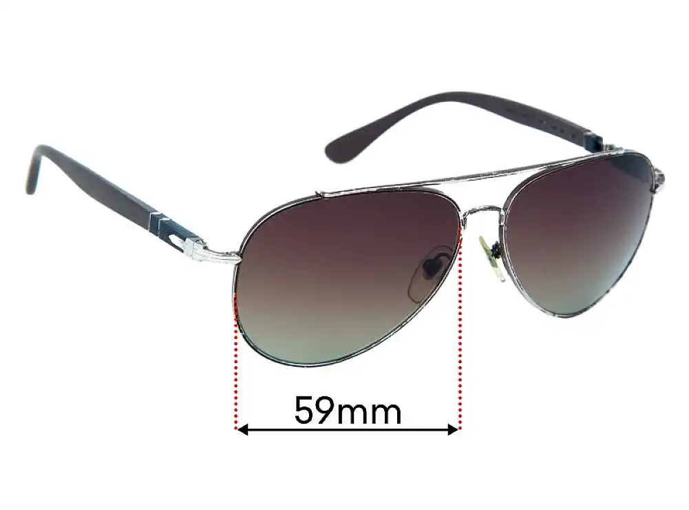 Sunglass Fix Ersatzgläser für Persol 2424-S - 59mm Wide Sunglass Fix Ersatzgläser für Persol 2424-S - 59mm Wide