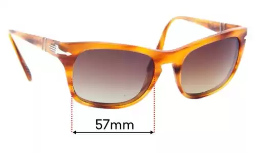 Sunglass Fix Ersatzgläser für Persol 3072-S - 57mm Wide Persol 3072-S Ersatzlinsen 57mm wide