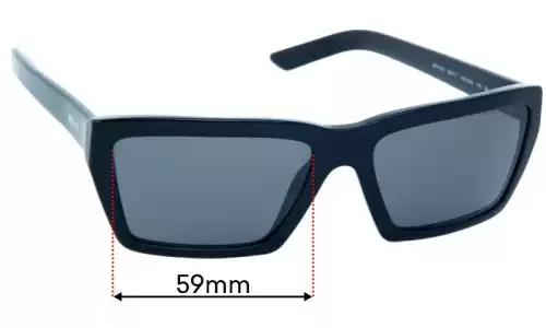 Sunglass Fix Ersatzgläser für Prada SPR04V - 59mm Wide Prada SPR04V Ersatzlinsen 59mm wide