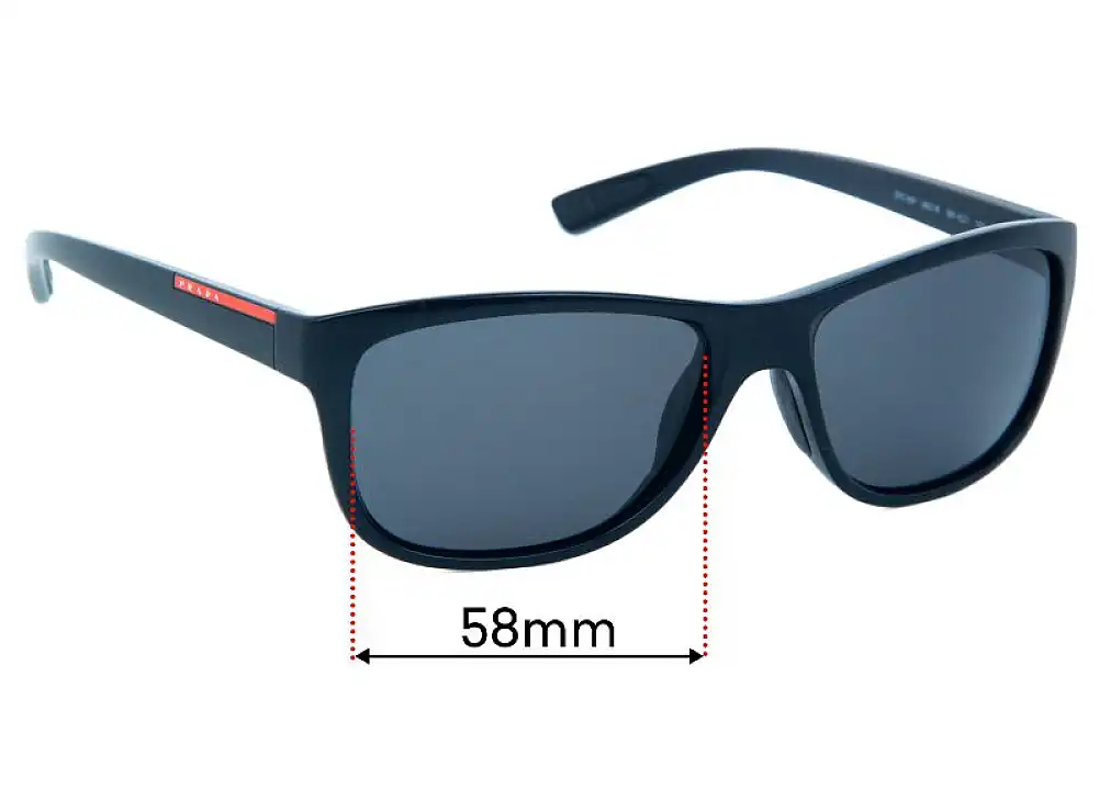 Sunglass Fix Ersatzgläser für Prada SPS05P - 58mm Wide Sunglass Fix Ersatzgläser für Prada SPS05P - 58mm Wide
