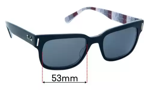 Sunglass Fix Ersatzgläser für Ray-Ban RB2190 Jeffrey - 53mm Wide Ray-Ban RB2190 Jeffrey Ersatzlinsen 53mm wide