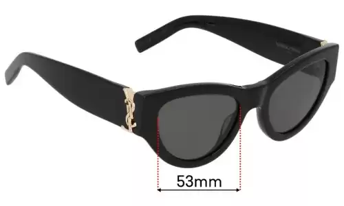 Sunglass Fix Ersatzgläser für Saint Laurent SL M94 - 53mm Wide Saint Laurent SL M94 Ersatzlinsen 53mm wide