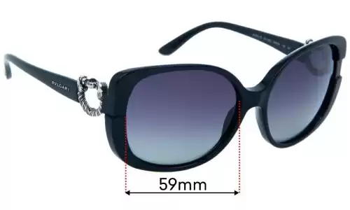 Sunglass Fix Ersatzgläser für Bvlgari 8085-B - 59mm Wide Bvlgari 8085-B Ersatzlinsen 59mm wide
