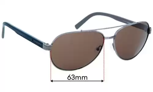 Sunglass Fix Ersatzgläser für Ermenegildo Zegna EZ 0004 - 63mm Wide Ermenegildo Zegna EZ 0004 Ersatzlinsen 63mm wide