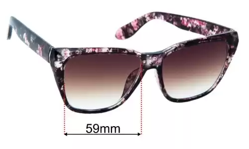 Sunglass Fix Ersatzgläser für Katies Sasha - 59mm Wide Katies Sasha Ersatzlinsen 59mm wide
