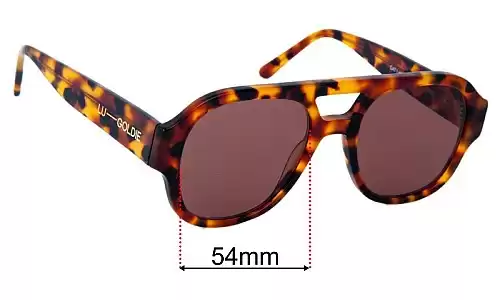 Sunglass Fix Ersatzgläser für Lu Goldie Ruby - 54mm Wide Lu Goldie Ruby Ersatzlinsen 54mm wide