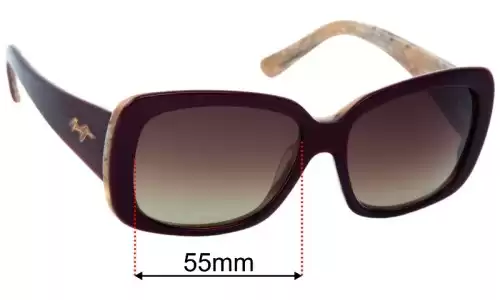 Sunglass Fix Ersatzgläser für Maui Jim MJ239 Lani - 55mm Wide Maui Jim MJ239 Lani Ersatzlinsen 55mm wide