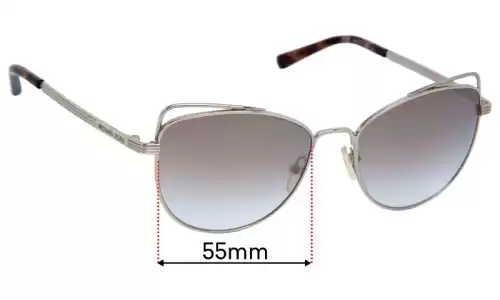 Sunglass Fix Ersatzgläser für Michael Kors MK1035 St. Lucia - 55mm Wide Michael Kors MK1035 St. Lucia Ersatzlinsen 55mm wide