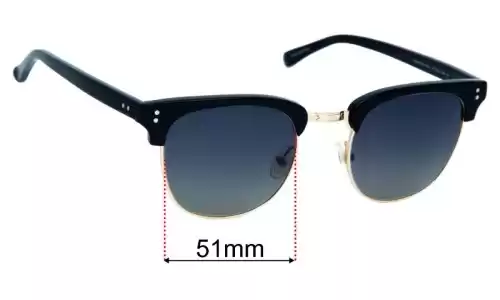 Sunglass Fix Ersatzgläser für Oscar Wylee Hunter - 51mm Wide Oscar Wylee Hunter Ersatzlinsen 51mm wide