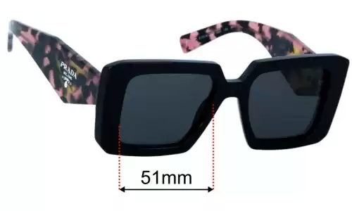Sunglass Fix Ersatzgläser für Prada SPR 23Y - 51mm Wide Prada SPR 23Y Ersatzlinsen 51mm wide