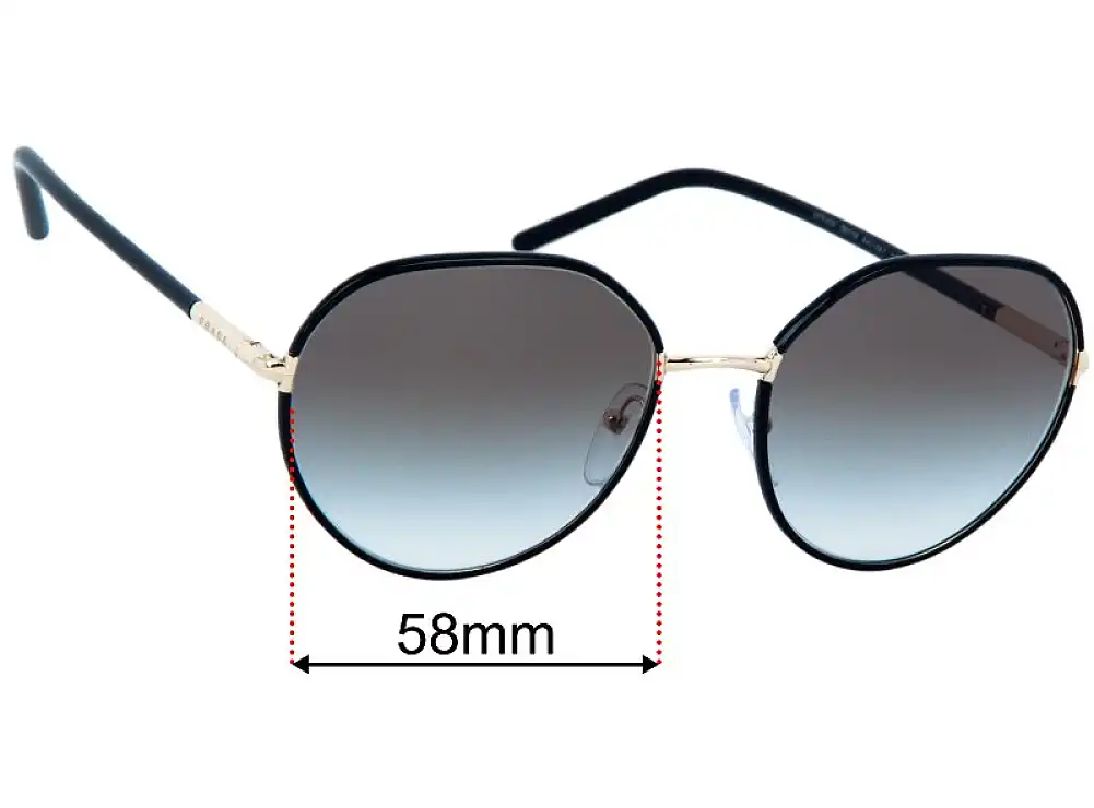 Sunglass Fix Ersatzgläser für Prada SPR 65X - 58mm Wide Sunglass Fix Ersatzgläser für Prada SPR 65X - 58mm Wide