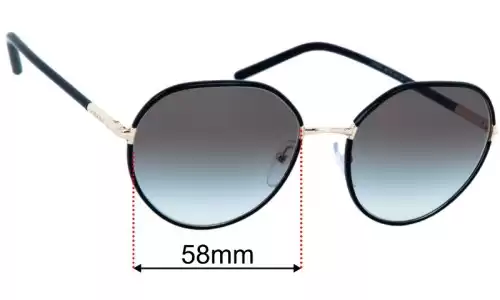 Sunglass Fix Ersatzgläser für Prada SPR 65X - 58mm Wide Prada SPR 65X Ersatzlinsen 58mm wide