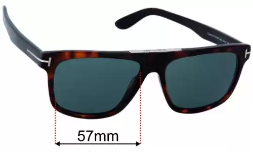 Tom Ford Cecilio TF628 Replacement Lenses 57mm Tom Ford Cecilio TF628 Sunglasses Replacement Lenses 57mm