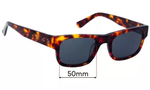 Sunglass Fix Ersatzgläser für Epokhe UZI - 50mm Wide Epokhe UZI Ersatzlinsen 50mm wide