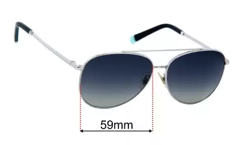 Sunglass Fix Ersatzgläser für Tiffany & Co TF3074 - 59mm Wide Tiffany & Co TF3074 Ersatzlinsen 59mm wide