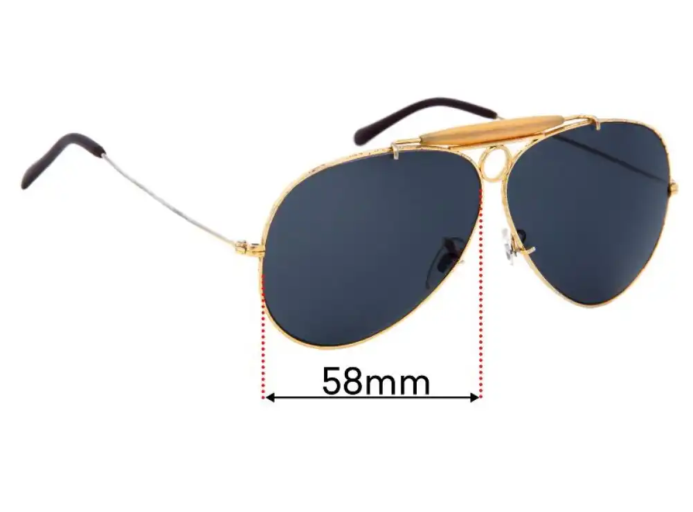 Sunglass Fix Ersatzgläser für Ray-Ban RB3138 Shooter - 58mm Wide Sunglass Fix Ersatzgläser für Ray-Ban RB3138 Shooter - 58mm Wide