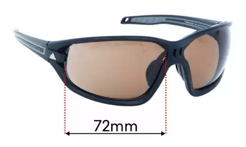 Sunglass Fix Ersatzgläser für Adidas A418 Evil Eye Evo L - 72mm Wide Adidas A418 Evil Eye Evo L Ersatzlinsen 72mm wide
