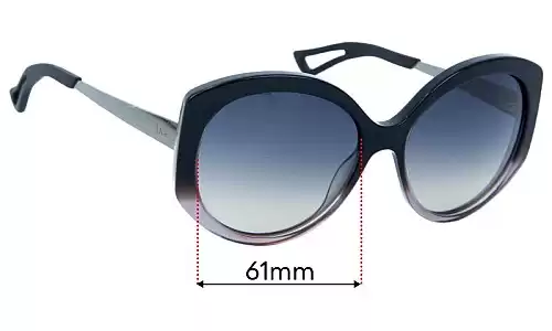 Sunglass Fix Replacement Lenses for Christian Dior DiorExtase1 - 58mm Wide Sunglass Fix Replacement Lenses Christian Dior DiorExtase1 - 58mm Wide