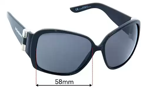 Sunglass Fix Replacement Lenses for Yves Saint Laurent YSL 6252/S - 58mm Wide Sunglass Fix Replacement Lenses Yves Saint Laurent YSL 6252/S - 58mm Wide