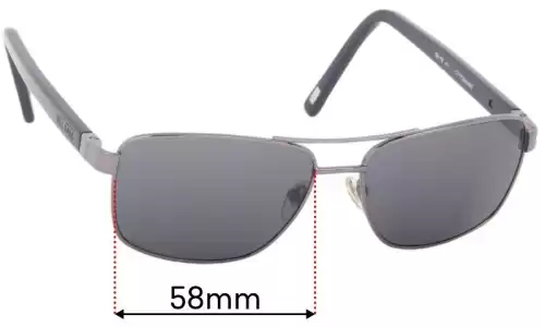 Sunglass Fix Ersatzgläser für Bill Bass Craig - 58mm Wide Bill Bass Craig Ersatzlinsen 58mm wide